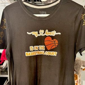 Custom My 💕 on bball court shirt